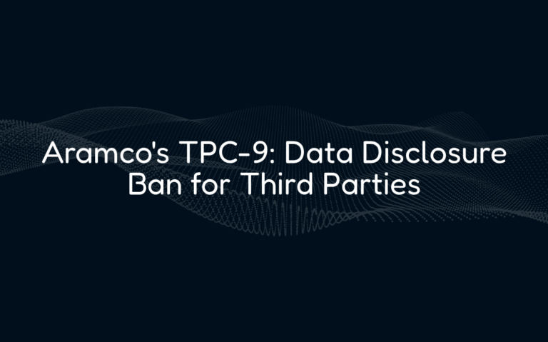 Aramco's TPC-9: Data Disclosure Ban for Third Parties