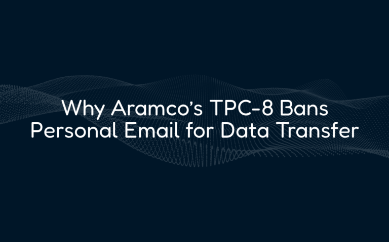 Why Aramco’s TPC-8 Bans Personal Email for Data Transfer