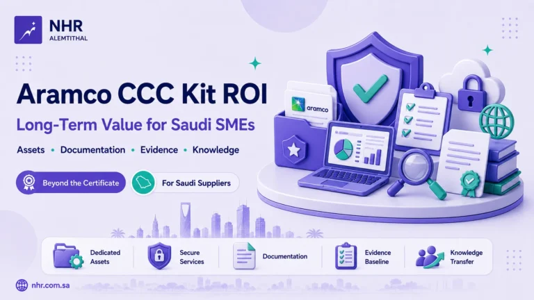 Aramco CCC Kit ROI for Saudi SMEs showing retained assets documentation evidence and knowledge beyond certification