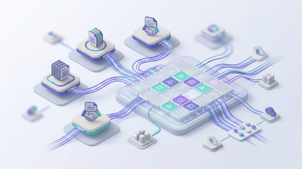 3D network diagram mapping the compliance kit components to specific SACS-210 TPC controls.