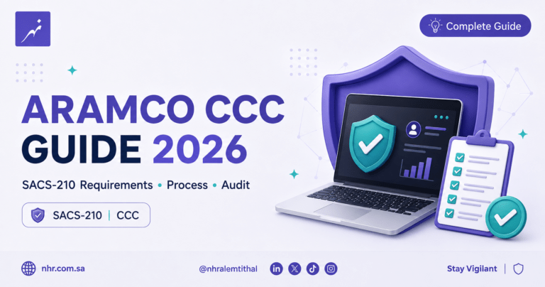 Aramco CCC certification guide 2026 covering SACS-210 requirements, process and audit