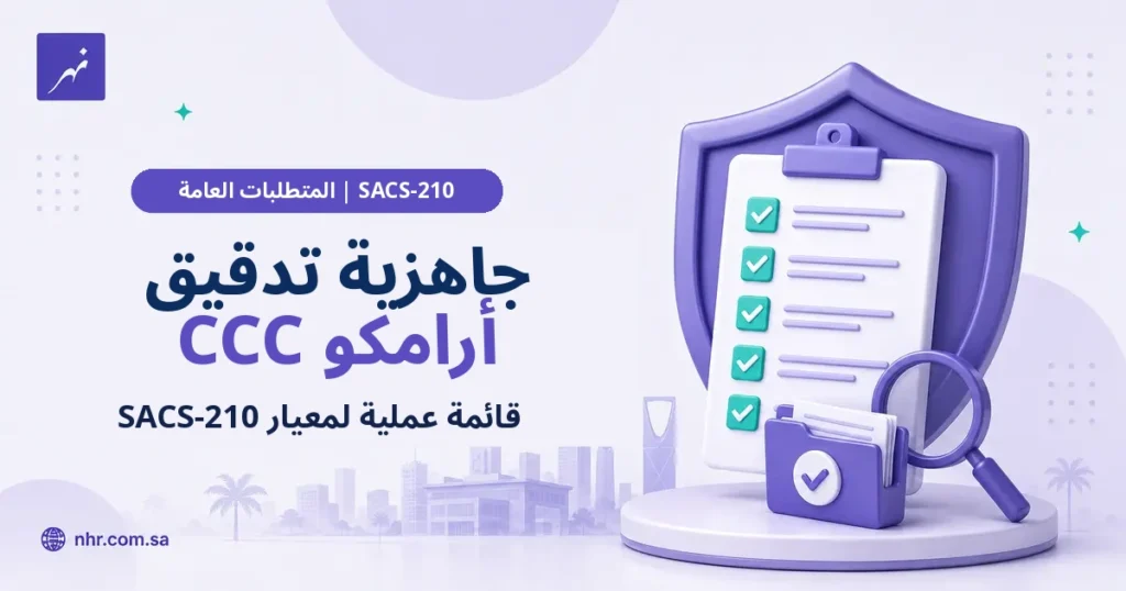 جاهزية تدقيق أرامكو CCC مع قائمة عملية لمراجعة الاستعداد وفق معيار SACS-210